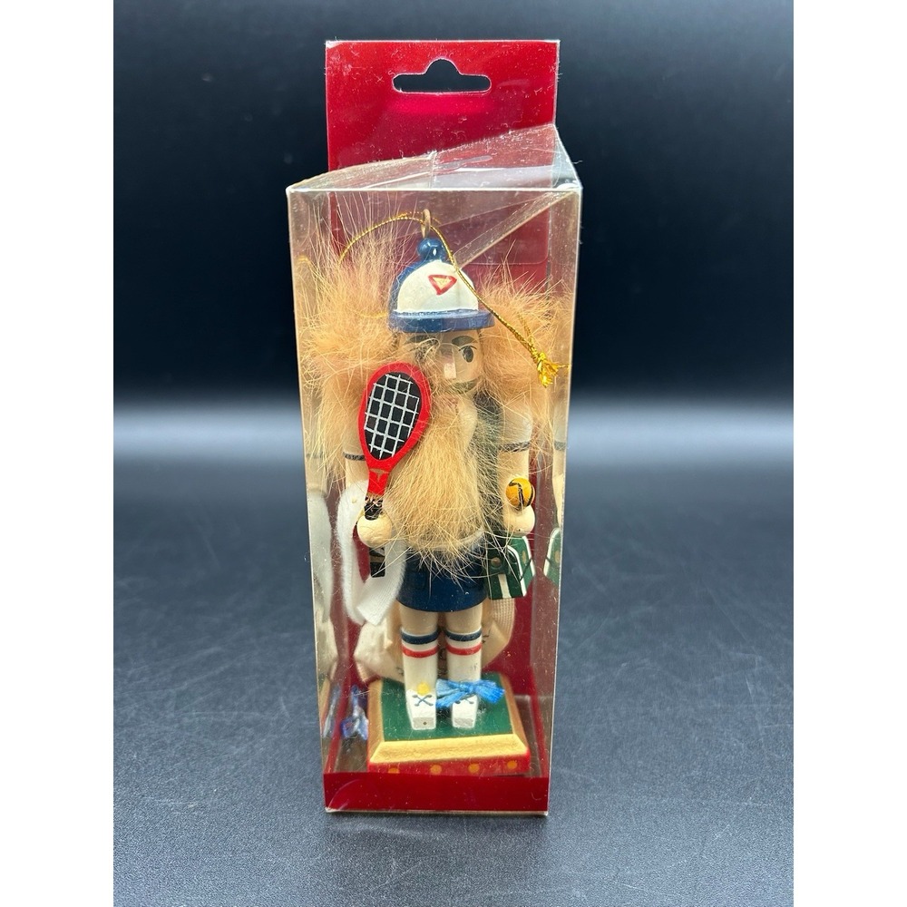 VTG Michael Wolfe Tennis Player Nutcracker Ornament Holiday Sports